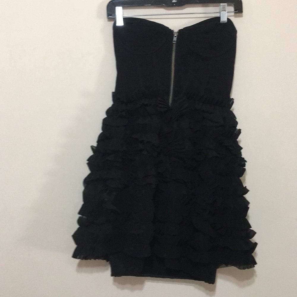 La Rok Luxe strapless ruffled dress